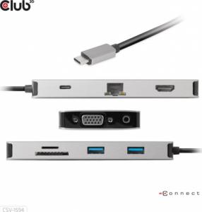 Stacja/replikator Club 3D USB-C (CSV-1594) 5