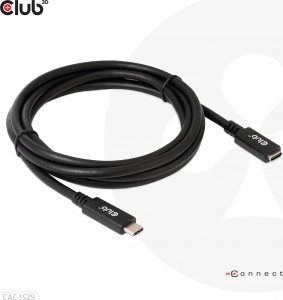 Kabel USB Club 3D USB-C - USB-C 1 m Czarny (500711) 7