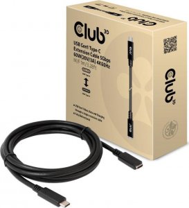 Kabel USB Club 3D USB-C - USB-C 1 m Czarny (500711) 1