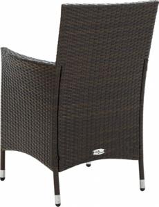 vidaXL 5-cz. zestaw mebli ogrodowych z poduszkami, rattan PE, brązowy 6