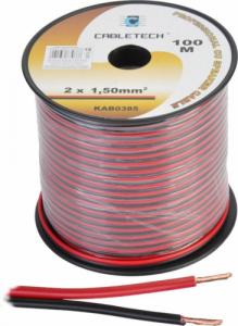Przewód Cabletech Kabel głośnikowy 1,5mm czarno-czerwony 2