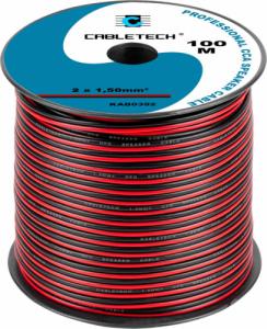 Przewód Cabletech Kabel głośnikowy CCA 1.5mm czarno-czerwony 1