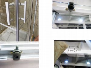 Toule Kabina prysznicowa 80x80 biała Loft 198cm brodzik 5