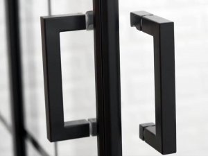 Toule Kabina prysznicowa 80x80 czarna 198 szkło hartowan 8