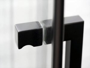 Toule Kabina prysznicowa 80x80 czarna 198 szkło hartowan 9