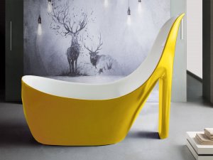 Wanna Toule Wanna 200x80x150 damska szpilka syfon akryl nowa złota 3