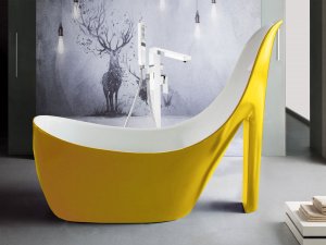 Wanna Toule Wanna 200x80x150 damska szpilka syfon akryl nowa złota 4