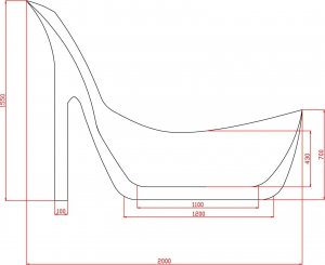 Wanna Toule Wanna 200x80x150 damska szpilka syfon akryl nowa Lamborgini 6