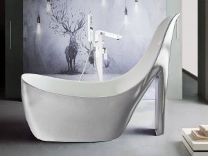 Wanna Toule Wanna 200x80x150 damska szpilka syfon akryl nowa srebrna 3