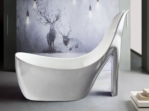 Wanna Toule Wanna 200x80x150 damska szpilka syfon akryl nowa srebrna 4