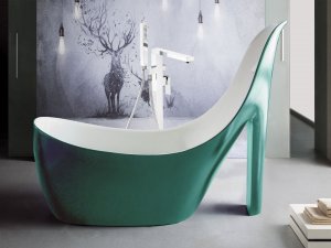 Wanna Toule Wanna 200x80x150 damska szpilka syfon akryl nowa zielona 2