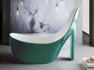 Wanna Toule Wanna 200x80x150 damska szpilka syfon akryl nowa zielona 3