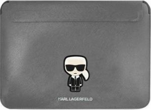 Etui na tablet Karl Lagerfeld Karl Lagerfeld Sleeve KLCS14PISFG 13/14" srebrny/siver Saffiano Ikonik Karl 1