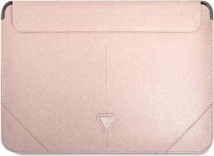 Etui na tablet Guess Guess Sleeve GUCS14PSATLP 13/14" różowy /pink Saffiano Triangle Logo 1