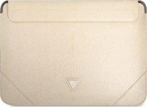 Etui na tablet Guess Guess Sleeve GUCS14PSATLE 13/14" beżowy /beige Saffiano Triangle Logo 1
