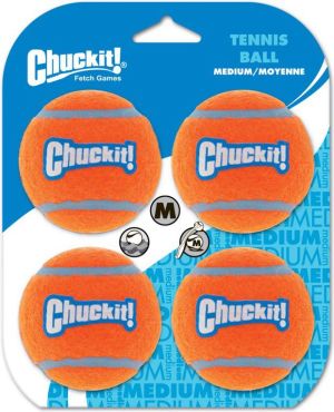 Chuckit! TENNIS BALL MEDIUM 4PK (57404) 1