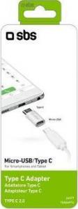Adapter USB SBS Mobile SBS Micro USB zu USB-C Adapter, weiß 1