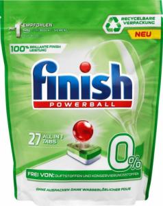 Finish (DE) Finish 0% tabletki do mycia w zmywarce, 27 sztuk (PRODUKT Z NIEMIEC) 1