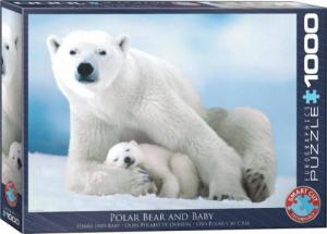 Eurographics Puzzle 1000 Niedźwiedź polarny i młode 1