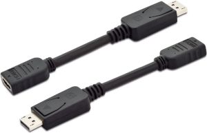 Adapter AV Digitus DisplayPort - HDMI 0.1m czarny (DK-340400-001-S) 1