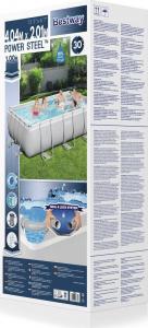 Bestway Basen ogrodowy stelażowy, 404 x 201 x 100 cm, 6478 l, Power Steel + pompa filtrująca + drabinka 2