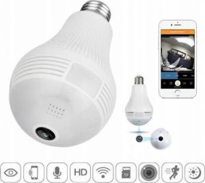Kamera IP Ukryta Kamera IP WiFi Smart Żarówka Monitoring 360 1