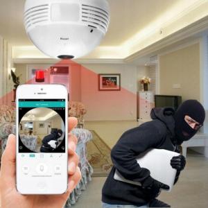 Kamera IP Ukryta Kamera IP WiFi Smart Żarówka Monitoring 360 5