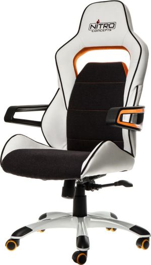 Fotel Nitro Concepts E220 Evo Gaming Biało-pomarańczowy (NC-E220E-WO) 10