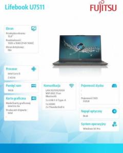 Laptop Fujitsu Lifebook U7511 (PCK:U7511MP5GMPL) 3