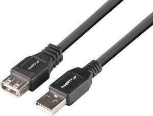 Kabel USB Lanberg USB-A - USB-A 1.8 m Czarny (CA-USBE-15CU-0018-BK) 1