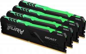 Pamięć Kingston Fury Beast RGB, DDR4, 128 GB, 3600MHz, CL18 (KF436C18BBAK4/128) 1