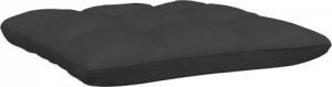 vidaXL 2-osobowa sofa ogrodowa z poduszkami, czarna, drewno sosnowe 5