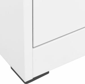 vidaXL Szafka kartotekowa, biała, 46x62x133 cm, stalowa 5