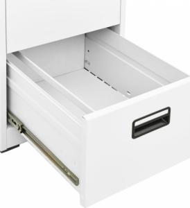 vidaXL Szafka kartotekowa, biała, 46x62x133 cm, stalowa 7