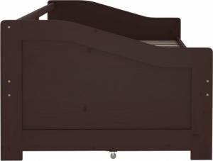 vidaXL 3-osobowa sofa/łóżko z szufladami, ciemnobrązowa, 90 x 200 cm 6