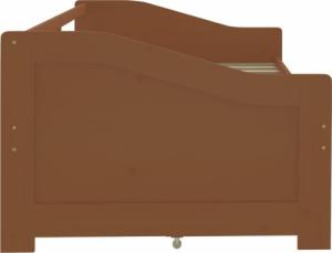 vidaXL 3-osobowa sofa/łóżko z szufladami, miodowy brąz, 90 x 200 cm 5