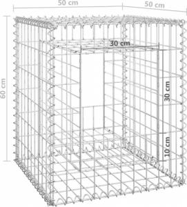 vidaXL Słupek gabionowy, 50x50x60 cm, żelazo 6