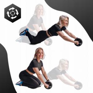 Fit4Med Koło Roller Do Ćwiczeń Brzucha+Ściskacz Dłoni+Gumy 3