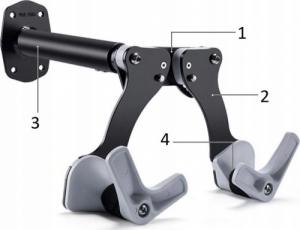 Fit4Med Wieszak Na Rower Na Ścianę Hak Regulowany Rowerowy 10