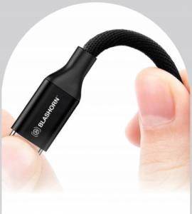 Kabel USB Blashorn BLASHORN KABEL USB Typ C 2,4A 1,8M NYLONOWY OPLOT SZYBKIE ŁADOWANIE () - 260 6