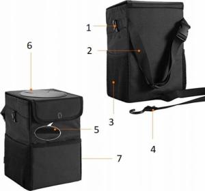 Wobell Organizer Do Bagażnika Samochodu+Kosz Smieci+Haki 8