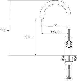 Bateria kuchenna Quadron Jodie Q Line Slim SteelQ stojąca złota (84818011) 2