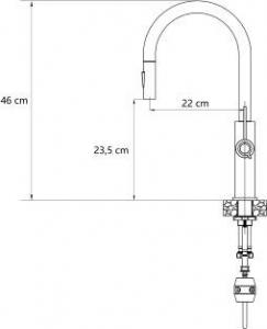 Bateria kuchenna Quadron Jennifer Q Line Slim SteelQ stojąca złota (84818011) 2