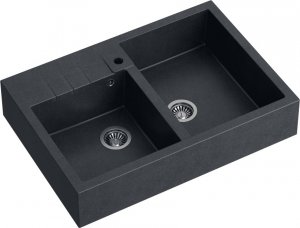 Zlewozmywak Quadron BILL 120 GraniteQ black diament/elementy stalowe 2