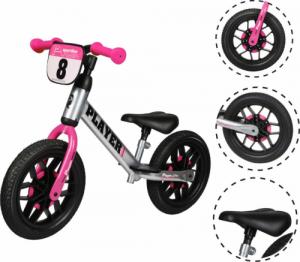 Rowerek biegowy Qplay Player Różowy 8