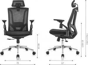 Krzesło biurowe Spacetronik GERD Czarne 13