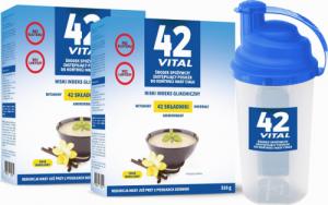 42 Vital 42 Vital Niskokaloryczna dieta roślinna waniliowy smak - 2 x 510 g + shaker 1
