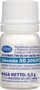 Vivo Vivo Zakwaska do jogurtu żywe kultury bakterii - 1 fiolka 0,5 g 1