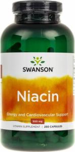 Swanson Swanson Niacyna (Witamina B3) 500 mg - 250 kapsułek 1