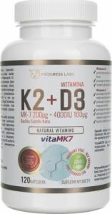 Progress Labs Progress Labs Witamina K2 VitaMK7 200 mcg + D3 100 mcg - 120 kapsułek 1